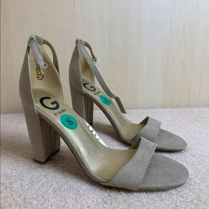 Women’s Guess Tan Suede Sandals Heels